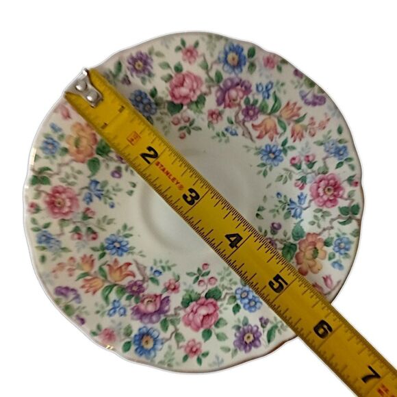 Crown Staffordshire Springtime Tea Cup Saucer Floral Fine Bone China England - Picture 2 of 16